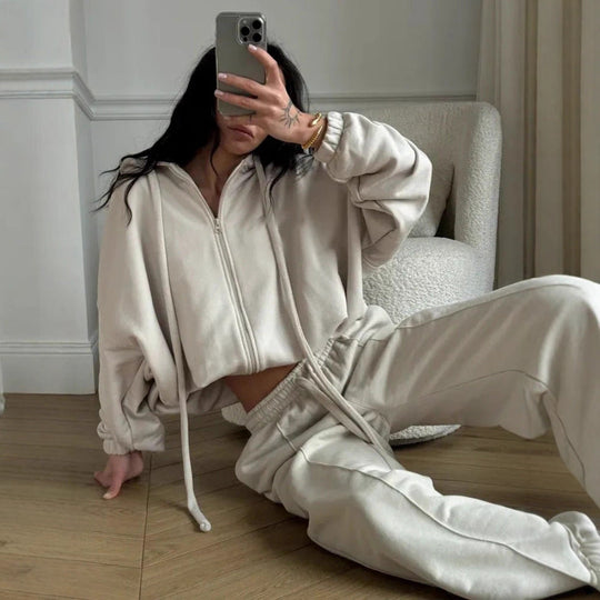 Damen Sweatanzug mit Jogginghose Set Shopnory