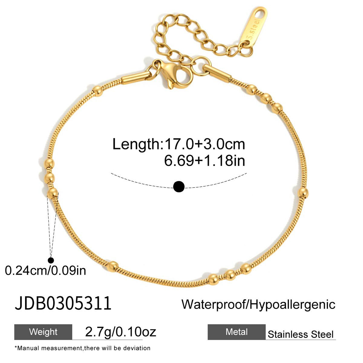 Damen Halskette mit verstellbarem Design aus hypoallergenem Edelstahl Shop Nory