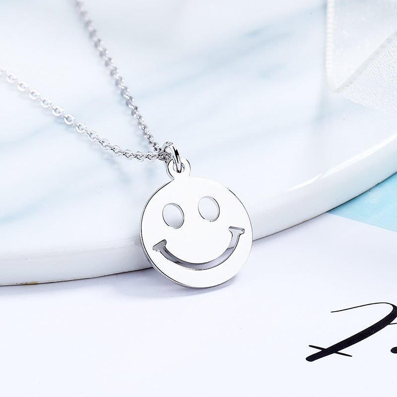Damen Halskette mit kreativem Smiley-Anhänger und hochwertiger Verarbeitung Shop Nory