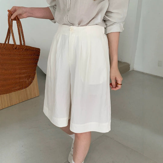 Damen Weite Leinen-Culotte Shop Nory