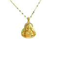Damen Halskette mit Buddha-Anhänger und hochwertigem Strass-Besatz Shop Nory