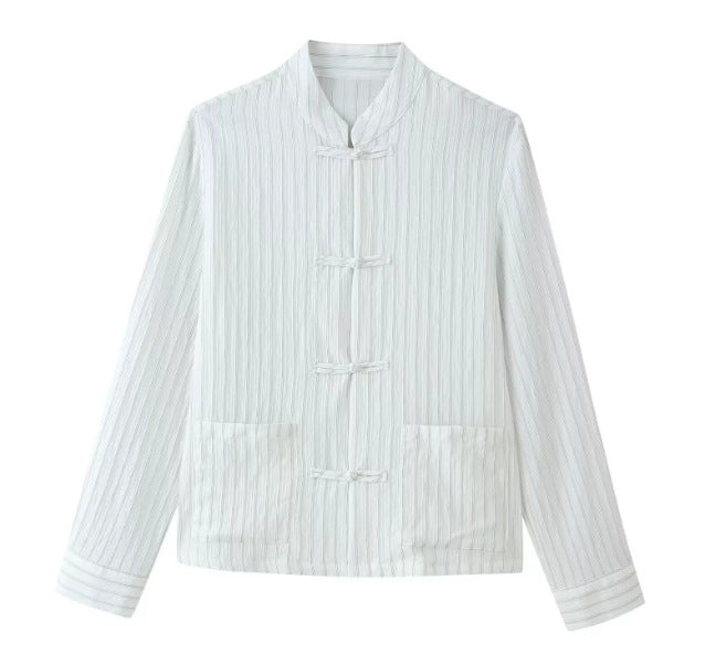 Damen Mandarin-Jacke mit Stehkragen und chinesischen Knotenverschlüssen Shop Nory
