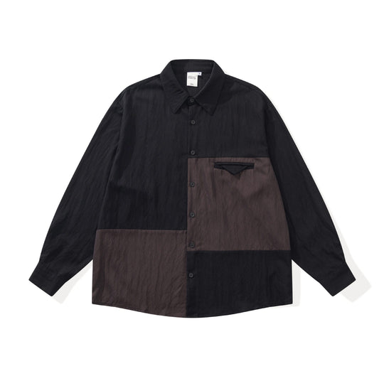 Unisex Oversized Hemdjacke im Patchwork‑Design Shop Nory