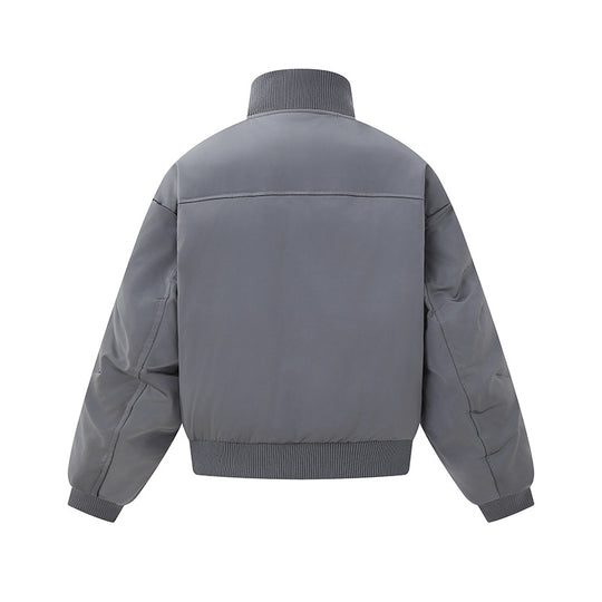Damen Kurz geschnittene wattierte Blousonjacke im Boxy‑Schnitt mit hohem Rippenkragen und markanten Eingrifftaschen Shop Nory