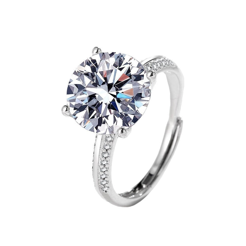 Damen Funkelnder Solitär-Ring mit exquisitem Zirkonia Shop Nory