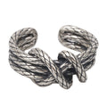 Damen Offener Ring mit kunstvollem Zopfmuster Shop Nory