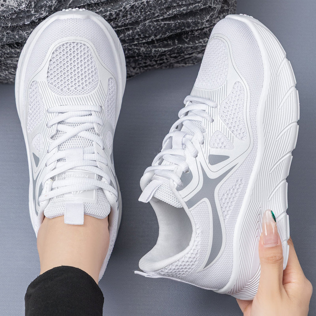 Damen Sportliche Laufschuhe mit atmungsaktivem Mesh-Obermaterial und gepolsterter Sohle