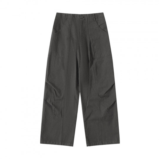 Damen High‑Waist weite Cargo‑Hose mit Teilungsnähten und aufgesetzten Taschen Shop Nory