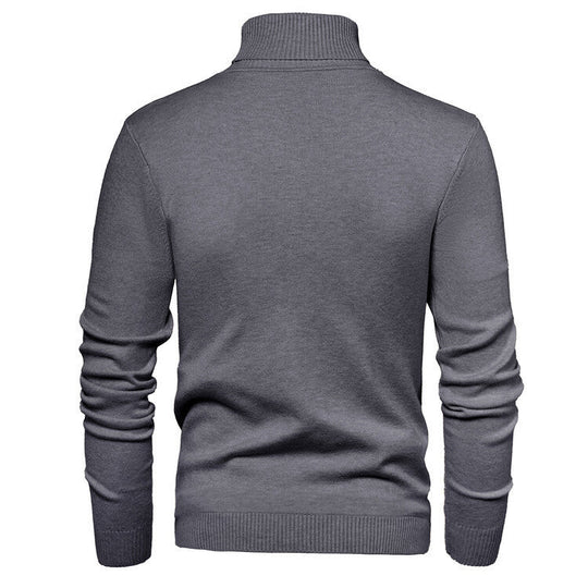 Herren eleganter Rollkragenpullover aus feiner Merinowolle
