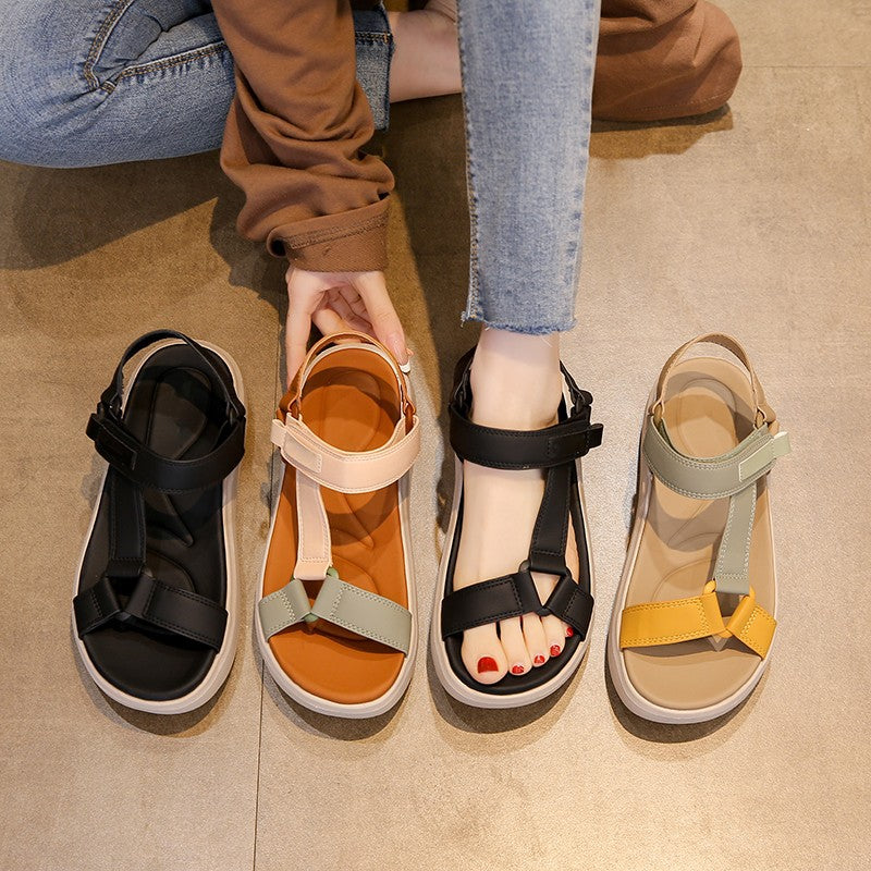 Damen Komfortable Sandalen mit verstellbaren Riemen und dämpfendem Fußbett Shopnory