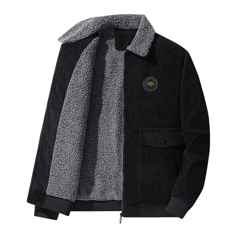 Herren Weiche Cordjacke mit Fleece-Futter Shop Nory