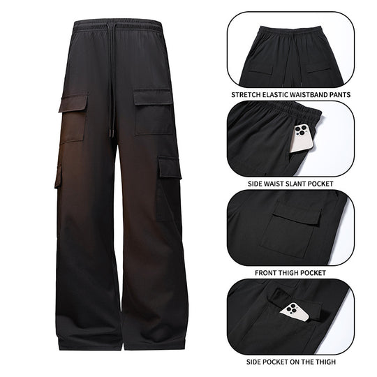 Herren Modische Cargo-Hosen mit elastischem Bund und praktischen Taschen Shop Nory