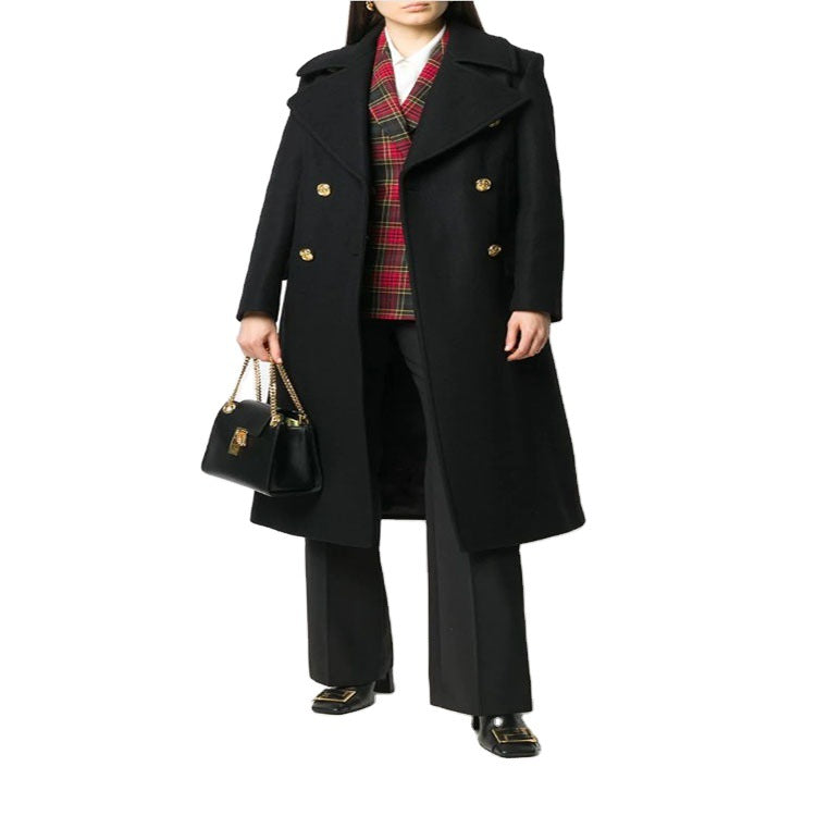 Damen Doppelreihiger Mantel im Military‑Look mit goldenen Zierknöpfen Shop Nory