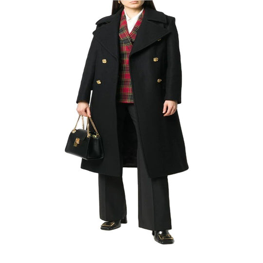 Damen Doppelreihiger Mantel im Military‑Look mit goldenen Zierknöpfen Shop Nory