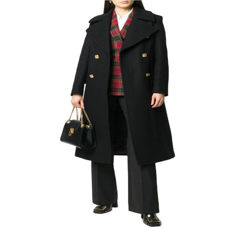 Damen Doppelreihiger Mantel im Military‑Look mit goldenen Zierknöpfen Shop Nory