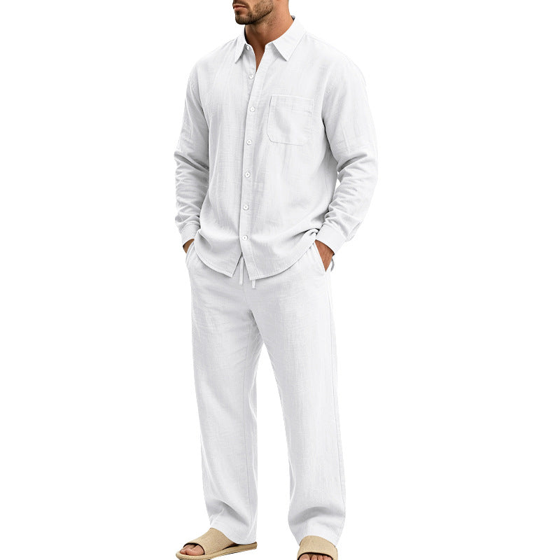 Herren legeres Leinen-Hemd mit weiter Lounge-Hose Shop Nory