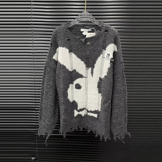 Damen Modischer Strickpullover mit einzigartigem Motiv Shop Nory