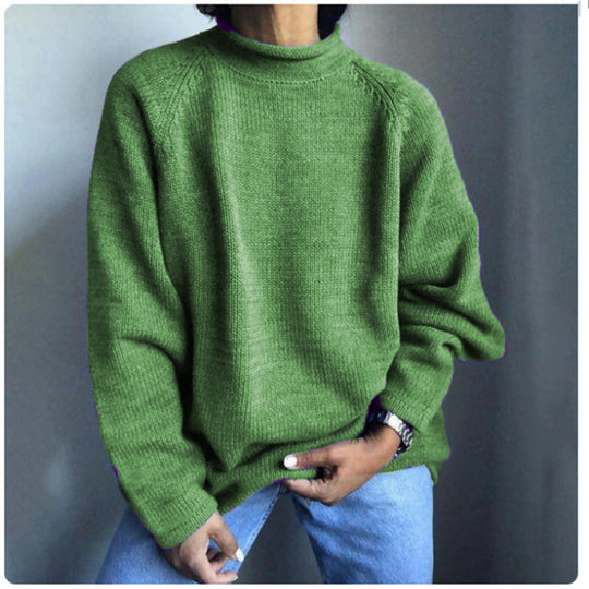 Damen nan kastiger Feinstrickpullover mit kurzem Stehkragen und Raglanärmeln Shop Nory