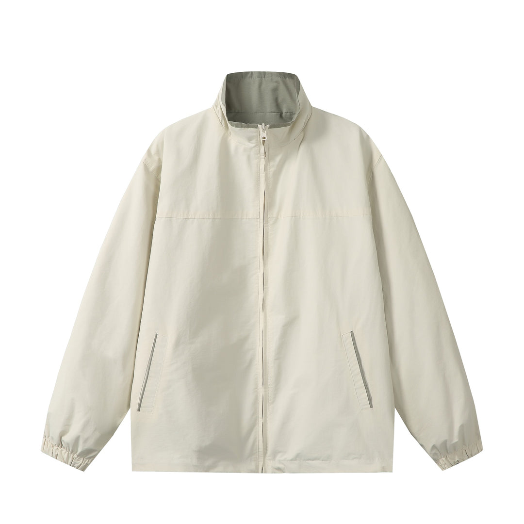 Unisex Leichter Boxy-Windbreaker mit hohem Stehkragen und Kordelzug Shop Nory
