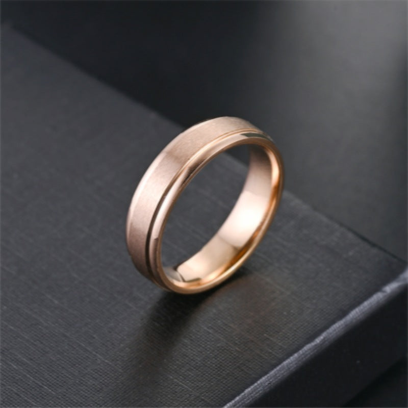 Damen Klassischer Goldring mit mattem Finish Shop Nory