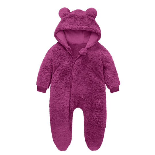 Kleinkind Fleece Overall mit Bärenohren
