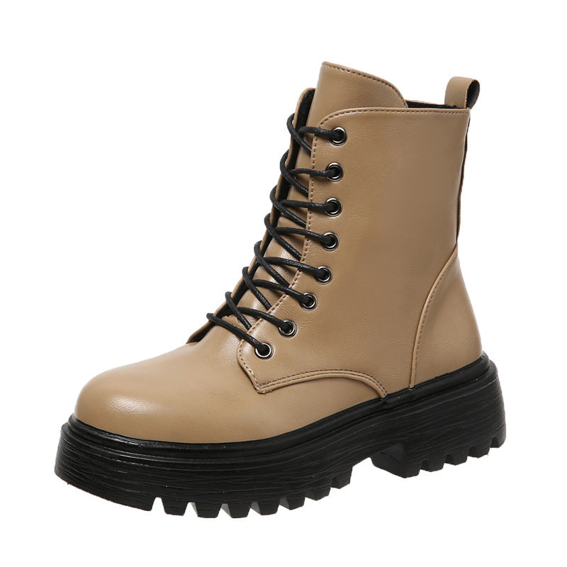Damen Schnürstiefel mit robustem Profil und modischer Schnürung