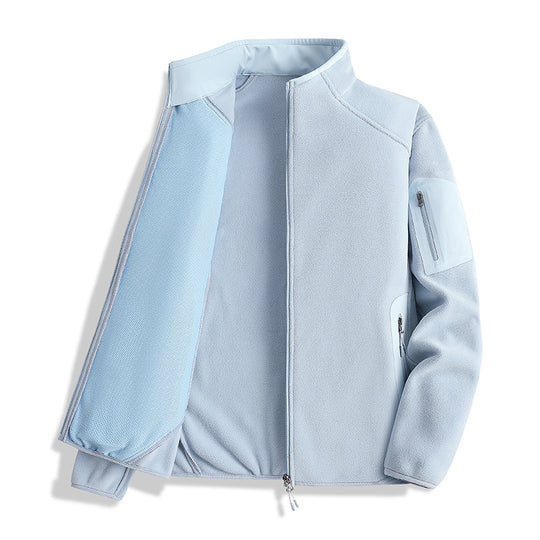 Herren Fleecejacke mit Stehkragen und Softshell-Einsätzen Shop Nory