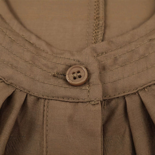 Damen Leichte Plissierte Blousonjacke mit Rundkragen, Ballonärmeln und gesmoktem Saum Shop Nory