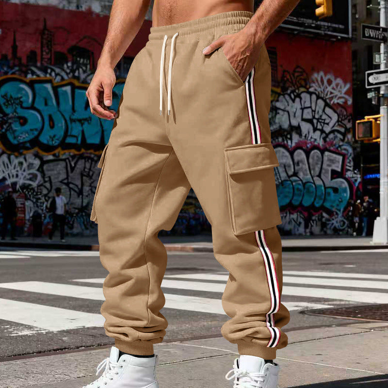 Herren Cargo-Joggerhose mit seitlichen Klapp‑Cargotaschen, Tunnelzug & Rippbündchen Shop Nory