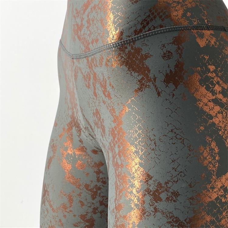 Damen Sportleggings im Schlangenprint mit hohem Bund