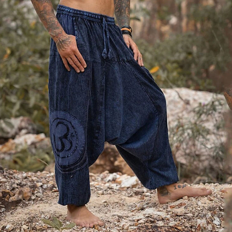 Herren Lässige Haremshose mit Kordelzug und elastischen Bündchen Shop Nory