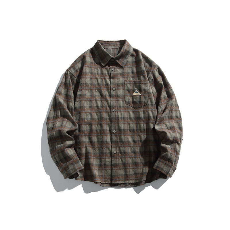 Herren Karierte Flanell-Hemdjacke im Overshirt-Look mit Brusttasche Shop Nory