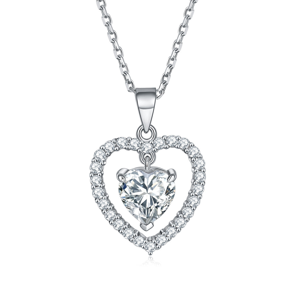 Damen Schmuckset mit eleganten Kristallringen, Ohrsteckern und Anhänger Shop Nory