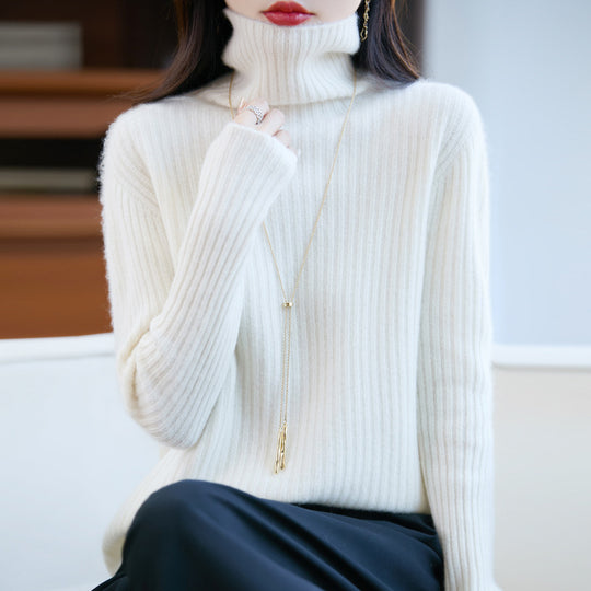 Damen Schlanker Feinstrick-Rollkragenpullover mit feiner Rippenstruktur und kaschmirähnlicher Haptik Shop Nory