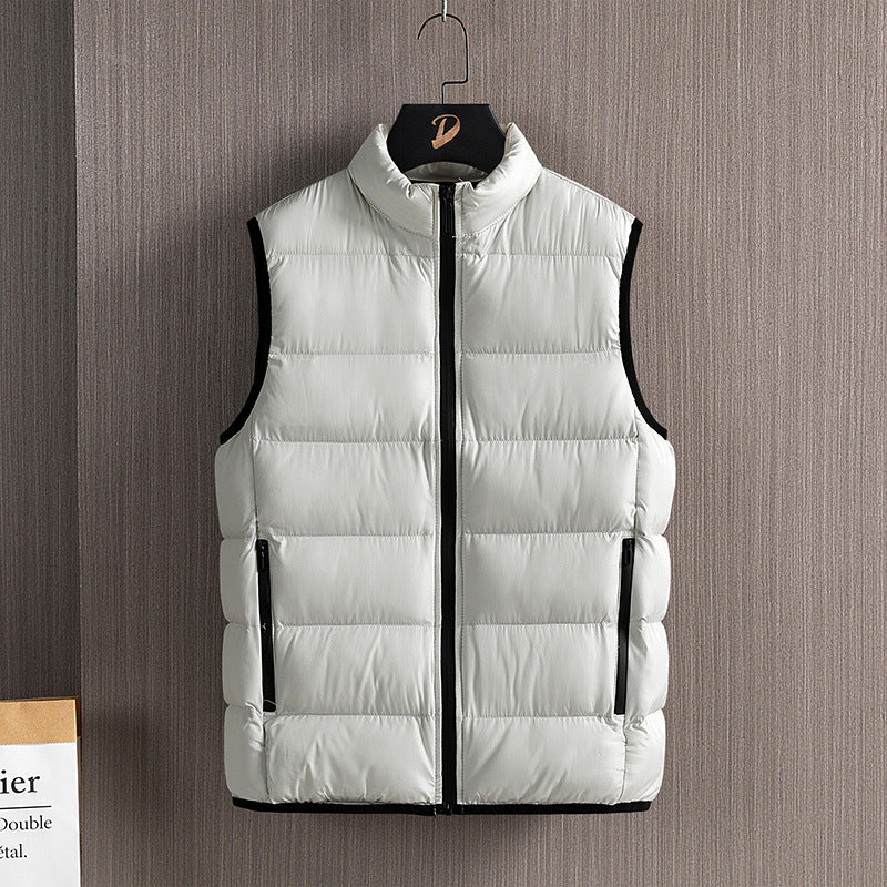 Herren Slim-Fit ultraleichte Stepp-Thermoweste mit hochschließendem Kragen und wasserabweisenden Reißverschlüssen Shop Nory