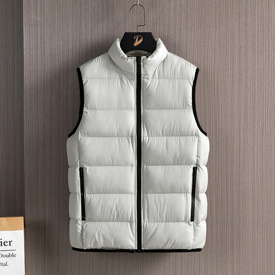 Herren Slim-Fit ultraleichte Stepp-Thermoweste mit hochschließendem Kragen und wasserabweisenden Reißverschlüssen Shop Nory