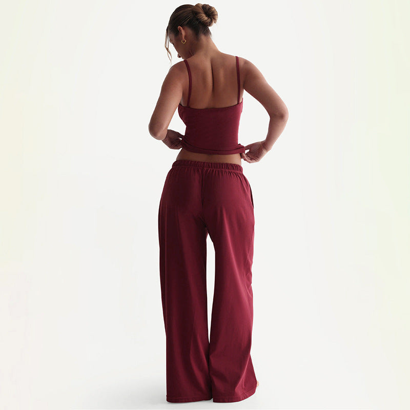 Damen Legere Lounge-Hose und Top Set
