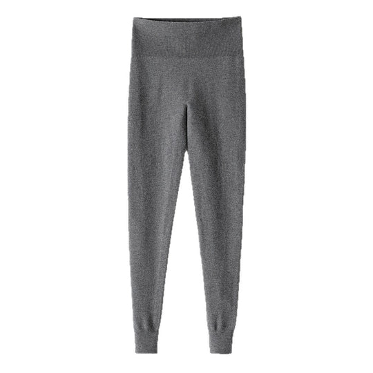 Damen Thermo-Feinstrick-Leggings mit hoher Taille und geripptem Knöchelabschluss Shop Nory