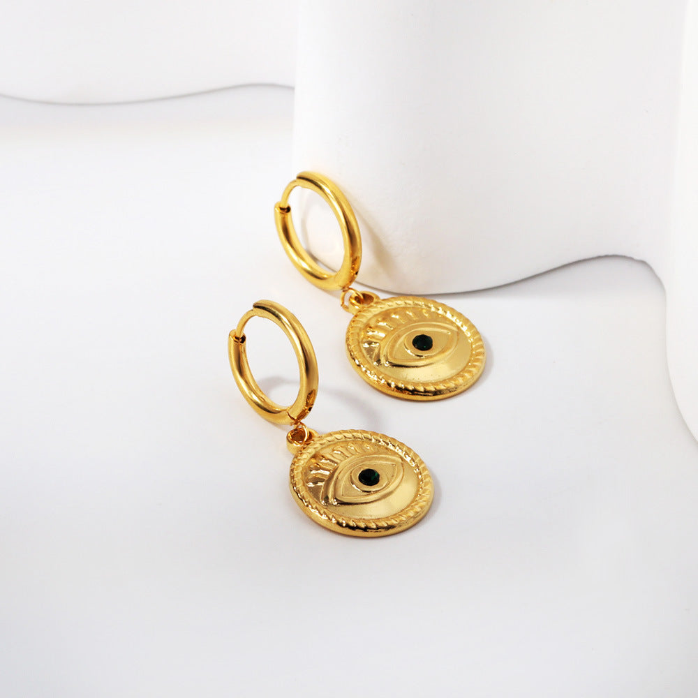 Damen Hängende Ohrstecker mit einzigartigem geometrischem Design und elegantem Goldfinish Shop Nory
