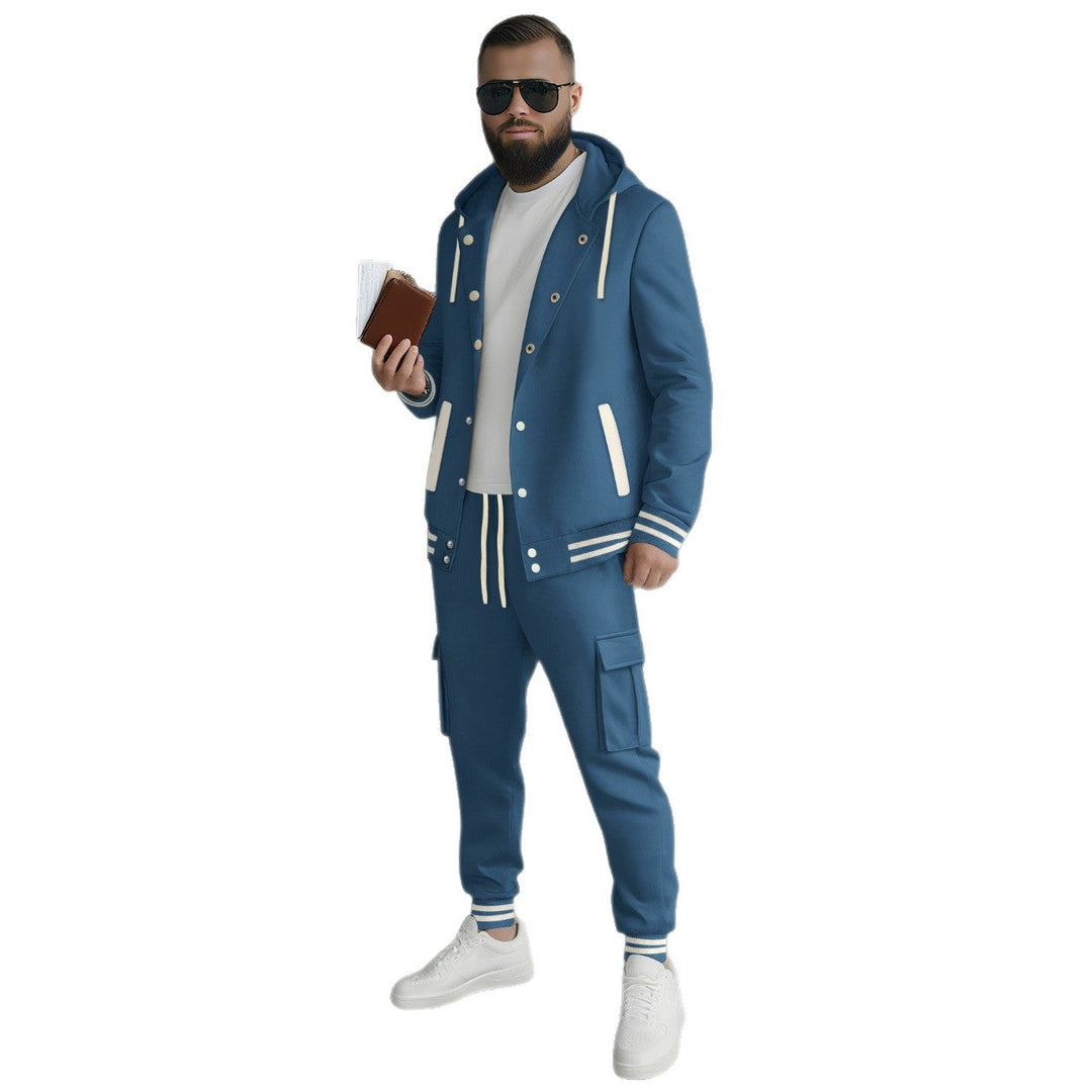 Herren sportlicher Freizeitanzug mit funktionalen Taschen und hochwertiger Verarbeitung