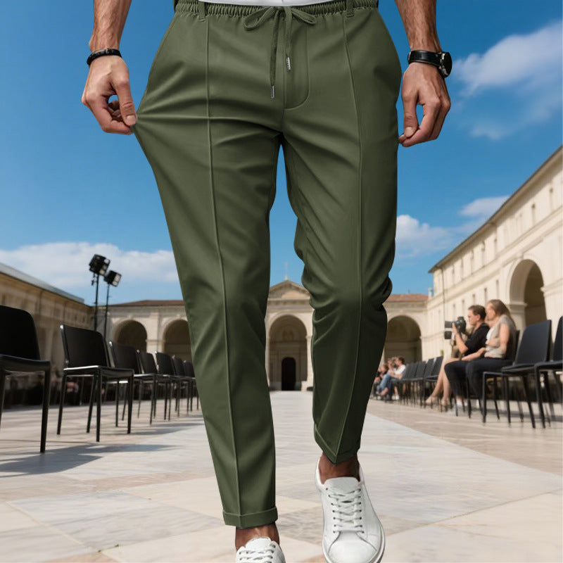 Herren moderne Chinohose mit bequemem elastischem Bund und praktischen Seitentaschen ShopNory