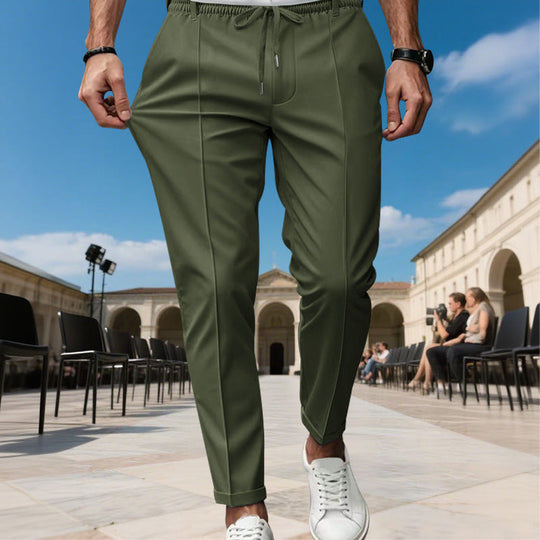 Herren moderne Chinohose mit bequemem elastischem Bund und praktischen Seitentaschen ShopNory
