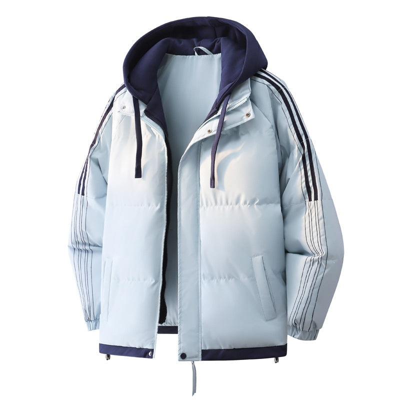 Damen Modische Steppjacke mit Kapuze und Innensweater Shop Nory