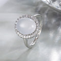 Damen Ring mit schimmerndem Mondstein und funkelnden Zirkonia Shop Nory