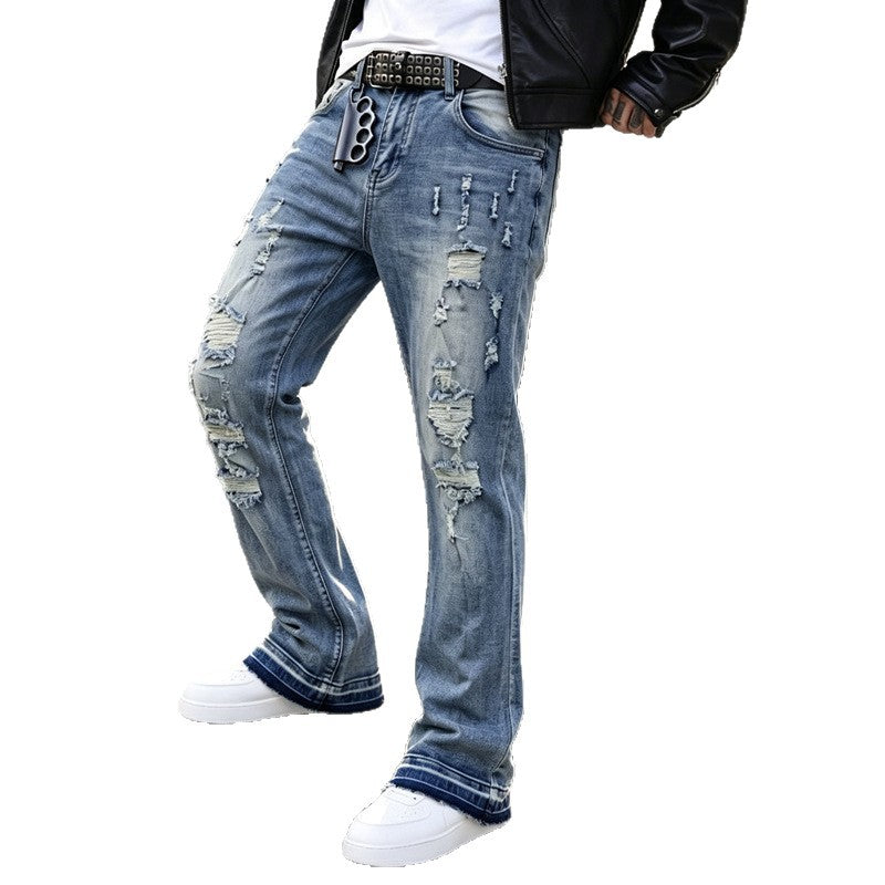 Herren Ripped Slim-Fit Jeans mit modischen Details Shop Nory