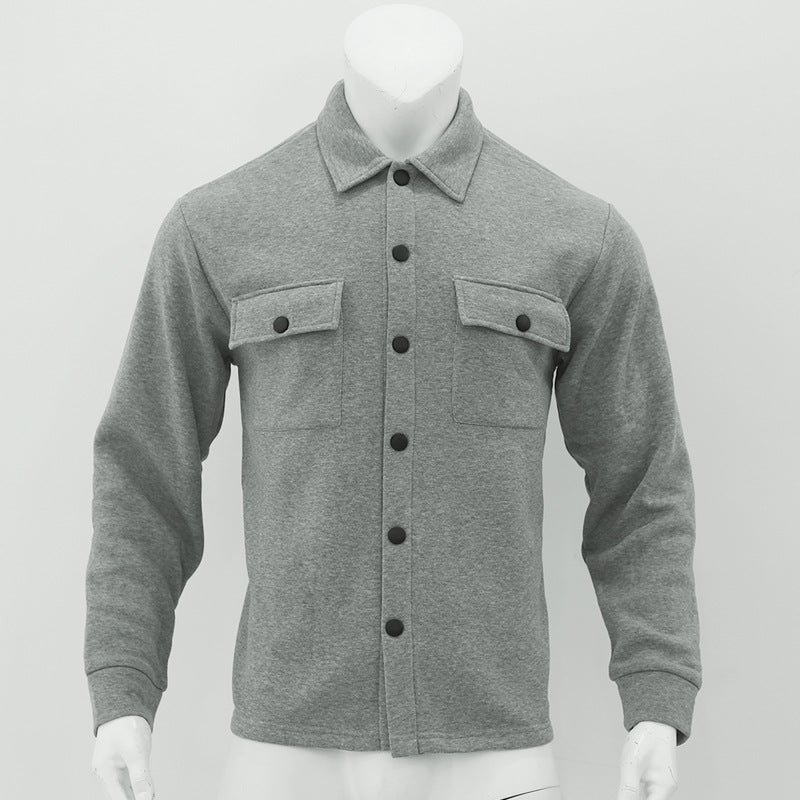Herren lässige Hemdjacke mit praktischen Brusttaschen und strukturiertem Design
