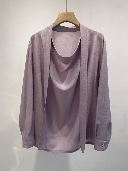 Damen Eleganter Drapierter Vordercardigan Shop Nory