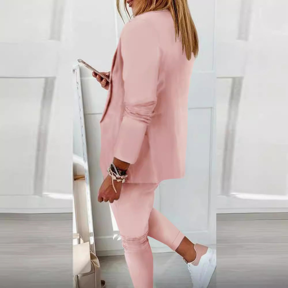 Damen nan zweiteiliges Blazer-Jogger-Set mit tailliertem Blazer und elastischer Bundhose Shop Nory