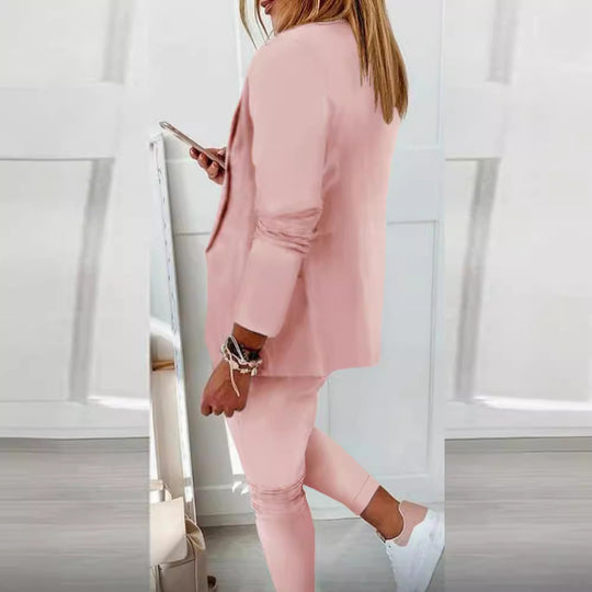 Damen nan zweiteiliges Blazer-Jogger-Set mit tailliertem Blazer und elastischer Bundhose Shop Nory