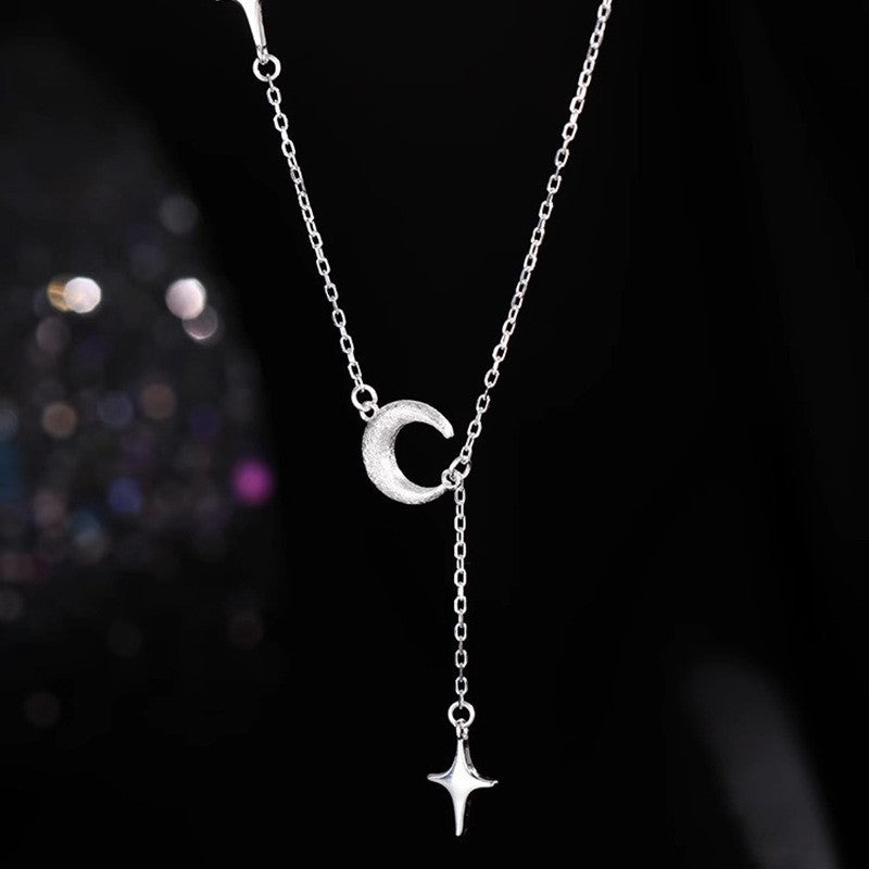 Damen Halskette mit Mond- und Sternanhänger Shop Nory